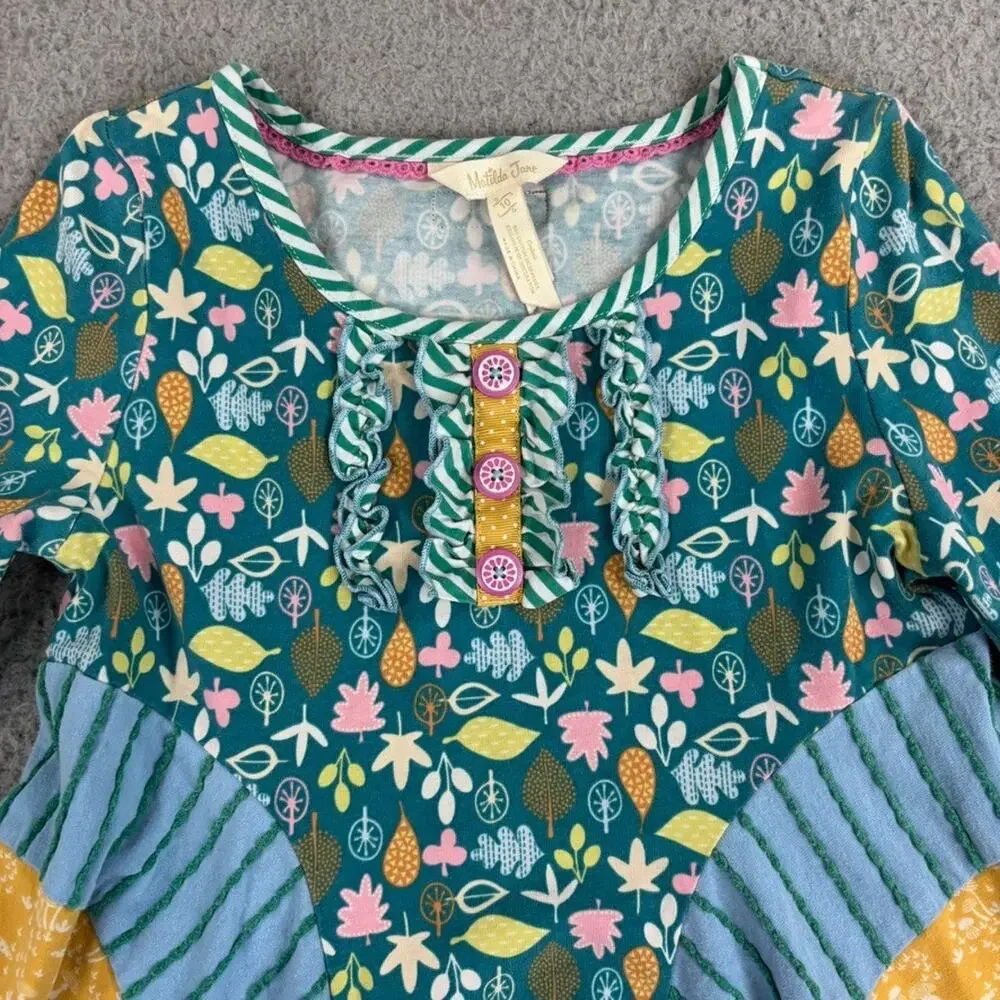 Matilda Jane Make Believe Footpath Tunic 10 Woodland Forest Whimsy Mixed Media